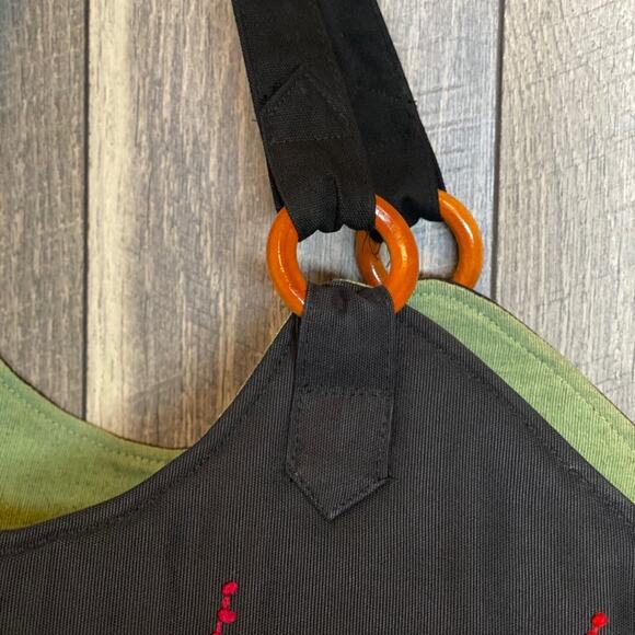 Lantern Moon Embroidered Straw Tote - Picture 3 of 10